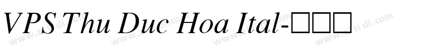VPS Thu Duc Hoa Ital字体转换